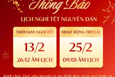 Thông báo lịch nghỉ “Tết Nguyên Đán Bính Ngọ 2026”